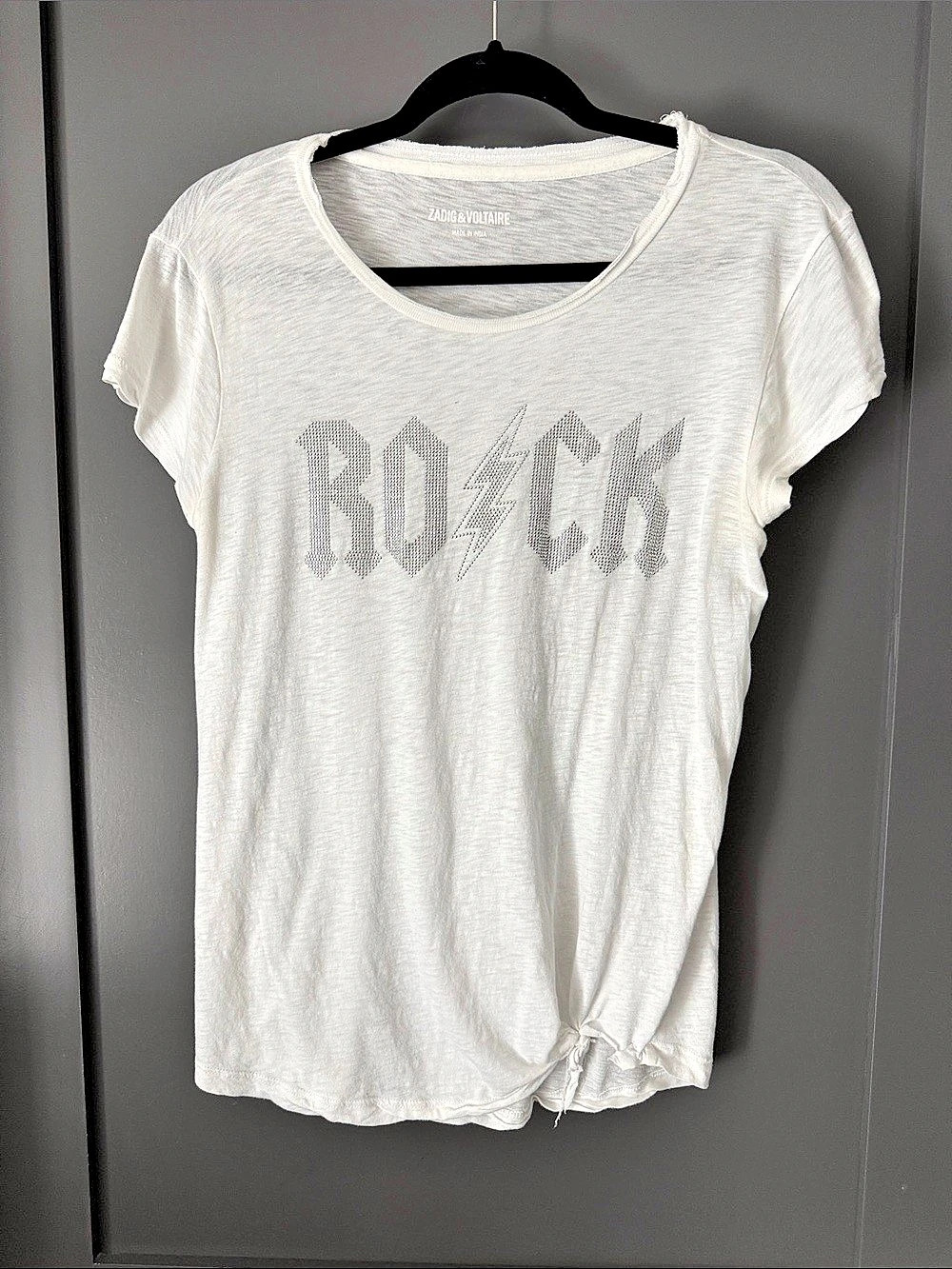 Zadig & Voltaire Rock Rhinestone T-Shirt White